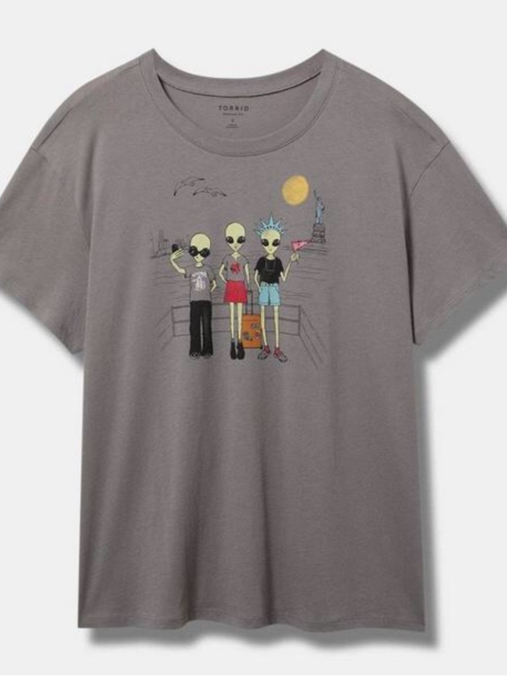 Torrid Gray Alien Graphic cotton Tee